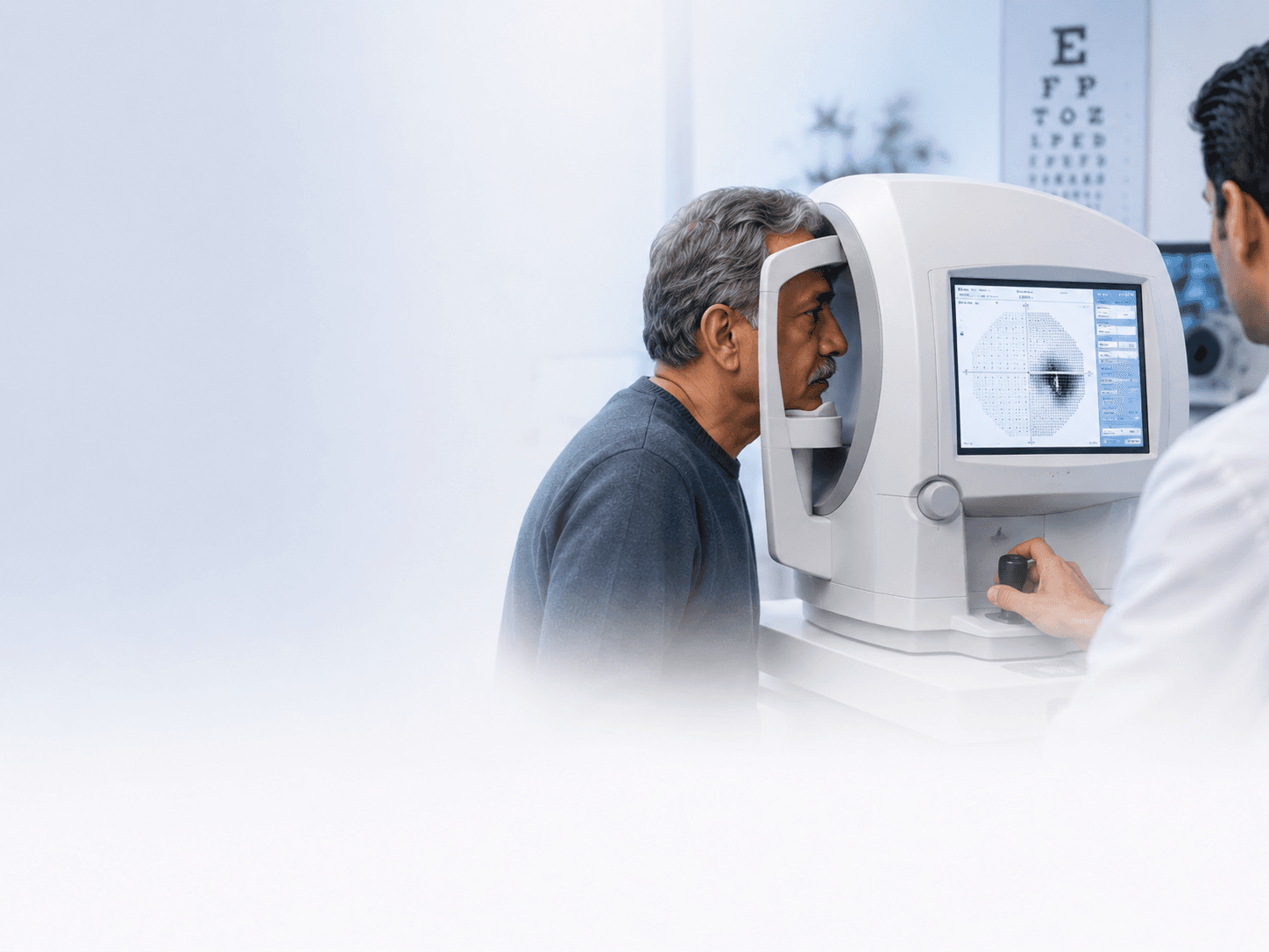 Visual field test for glaucoma